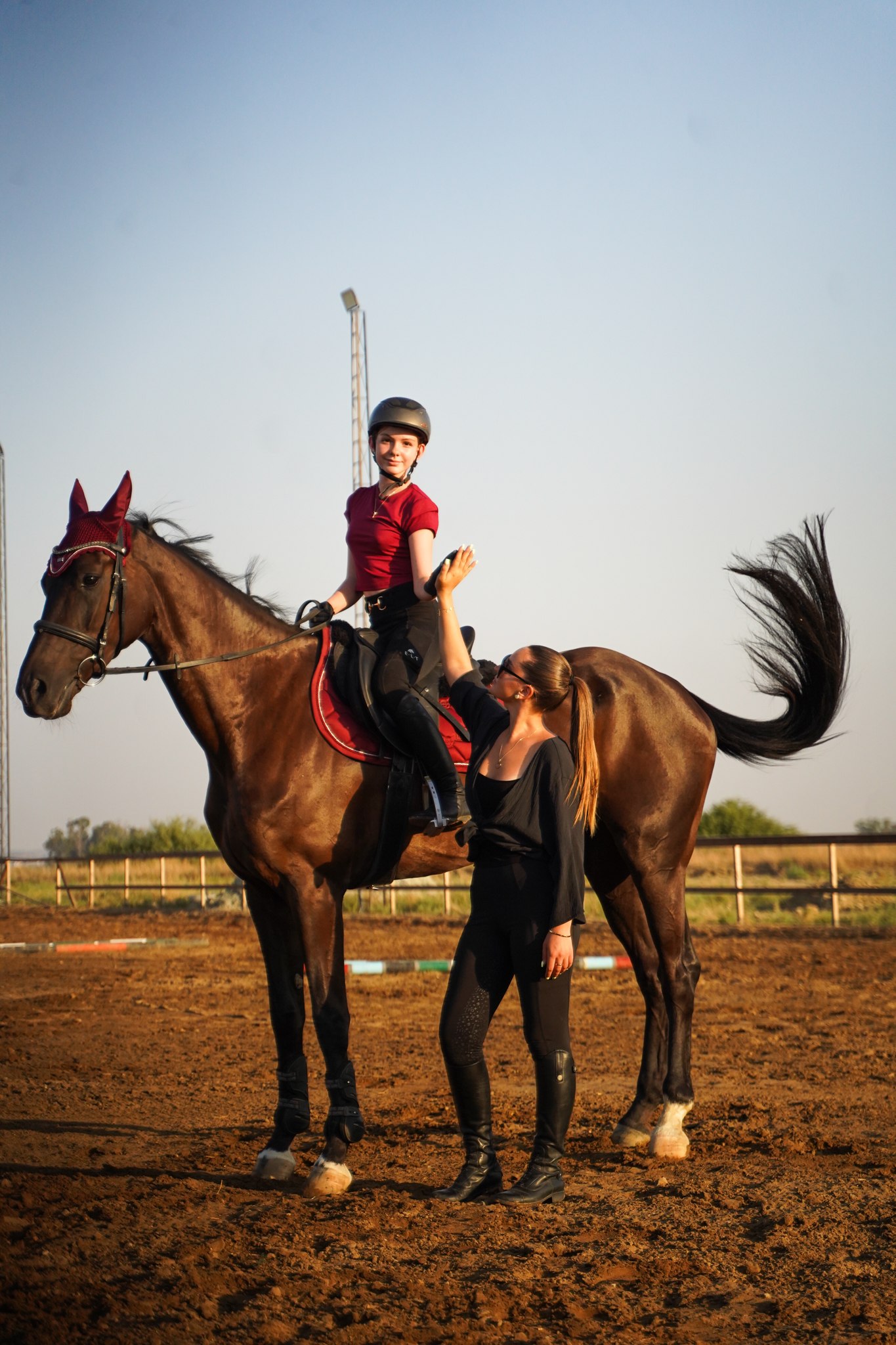 Anna celebrating a student’s progress after training